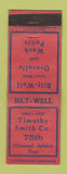 Matchbook Cover - Timothy Smith Bilt Well Overalls Work Clothes 1937 WORN