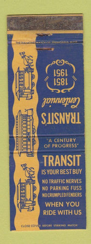 Matchbook Cover - Transit trains 1951 WEAR