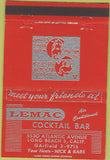 Matchbook Cover - Lemac Cocktail Bar Long Beach CA red 40 Strike