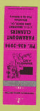 Matchbook Cover - Paramount Cleaners Long Beach CA PINK