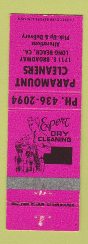 Matchbook Cover - Paramount Cleaners Long Beach CA PINK