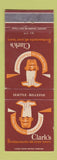 Matchbook Cover - Clark's Restaurants Seattle Bellevue WA WEAR