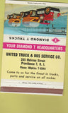 Matchbook Cover - Diamond T Trucks Providence RI 40 Strike