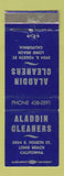 Matchbook Cover - Alladin Cleaners Long Beach CA WEAR