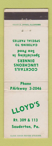 Matchbook Cover - Lloyd's Restaurant Souderton PA