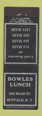 Matchbook Cover - Bowles Lunch Buffalo NY