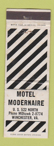 Matchbook Cover - Motel Modernaire Winchester VA WEAR