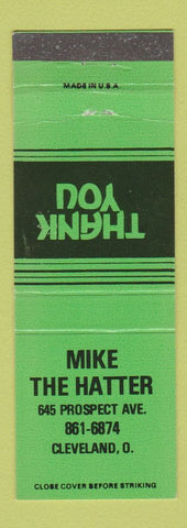 Matchbook Cover - Mike the Hatter Cleveland OH