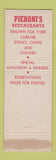 Matchbook Cover - Peroni's Restaurants Boston MA