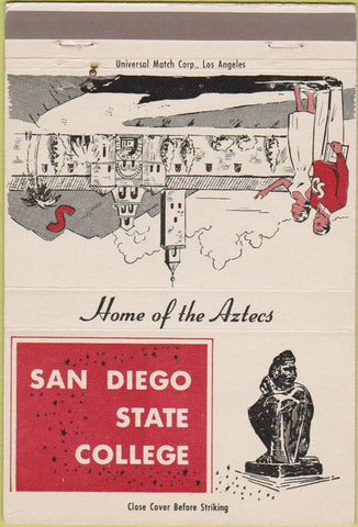 Matchbook Cover - San Diego State College CA 40 Strike