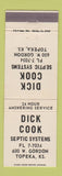 Matchbook Cover - Dick Cook Septic Systems Topeka KS