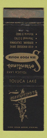 Matchbook Cover - Sorrentino's Seafood House Burbank CA WEAR