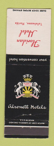 Matchbook Cover - Floridan Hotel Tallahassee FL Alsonett