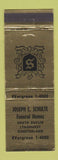 Matchbook Cover - Joseph Schulte Funeral Homes Cleveland OH