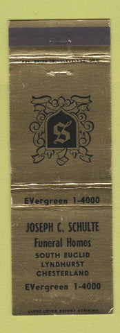 Matchbook Cover - Joseph Schulte Funeral Homes Cleveland OH