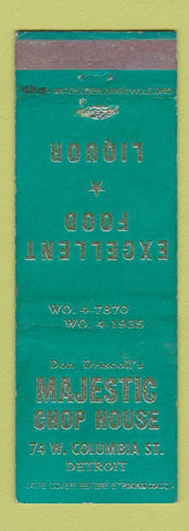 Matchbook Cover - Majestic Chopo House Detroit MI WEAR