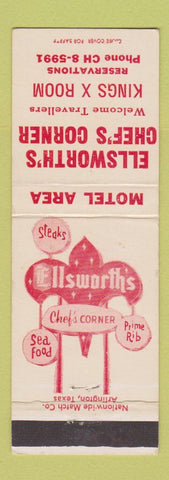 Matchbook Cover - Ellsworth's Chef's Corner Motel