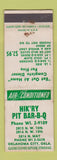 Matchbook Cover - Hik'ry Pit BBQ Oklahoma City OK WEAR
