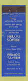 Matchbook Cover - Primo's Tavern Hartsdale NY WEAR