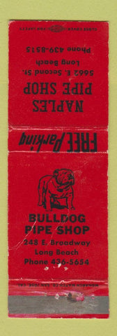 Matchbook Cover - Naples Pipe Shop Long Beach CA Bulldog WORN