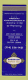 Matchbook Cover - Sheraton Beach Inn Huntington Beach CA