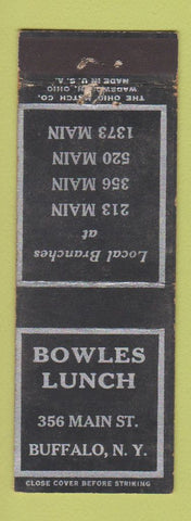 Matchbook Cover - Bowles Lunch Buffalo NY WEAR