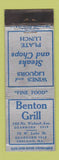 Matchbook Cover - Benton Grill Chicago IL
