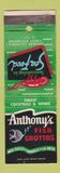 Matchbook Cover - Anthony's Fish Grotto San Diego La Jolla La Mesa CA WEAR