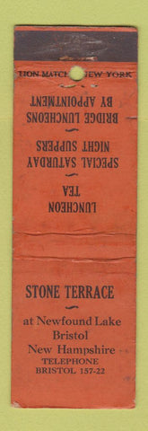 Matchbook Cover - Stone Terrace Restaurant Bristol NH WORN
