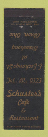 Matchbook Cover - Schuster's Cafe Restaurant Akron OH WEAR