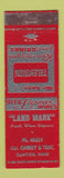 Matchbook Cover - Land Mark Restaurant Canton OH WEAR