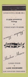 Matchbook Cover - Harbor House Lake Wawasee IN