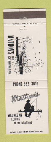 Matchbook Cover - Mathon's Restaurant Waukegan IL