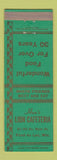 Matchbook Cover - Hau's Lion Cafeteria Fond du Lac WI