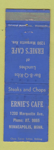 Matchbook Cover - Ernie's Cafe Minneapolis MN WEAR