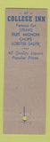 Matchbook Cover - College Inn Milford CT