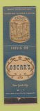 Matchbook Cover - Oscar's New York City restaurant