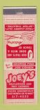Matchbook Cover - Joey's Deli Detroit? Vienna Sausage hot dogs