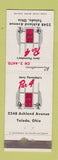 Matchbook Cover - Par 4 Jerry Parmelee's Toledo OH