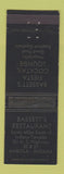 Matchbook Cover - Bassett's Restaurant Angola IN