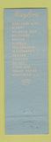 Matchbook Cover - Huyler's Restaurants CHAIN
