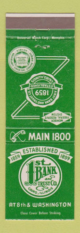 Matchbook Cover - 1st Bank Cairo IL