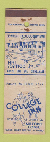 Matchbook Cover - College Inn Milford CT