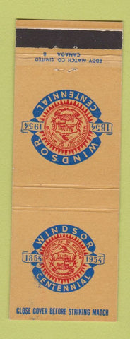 Matchbook Cover - Windsor ON Centennial 1954
