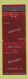 Matchbook Cover - Koenig's Sheboygan WI tavern