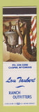 Matchbook Cover - Lou Taubert Ranch Outfitters Casper WY