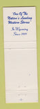 Matchbook Cover - Lou Taubert Ranch Outfitters Casper WY