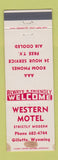 Matchbook Cover - Western Motel Gillette WY WEAR