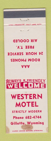 Matchbook Cover - Western Motel Gillette WY WEAR