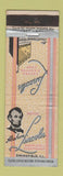 Matchbook Cover - Hotel Abraham Lincoln Springfield IL